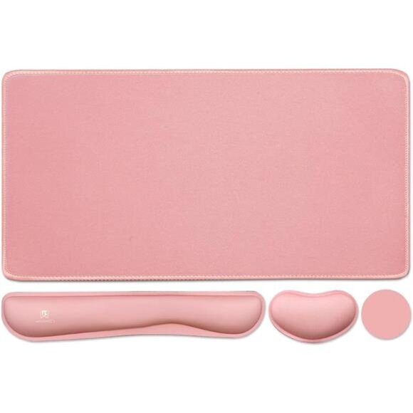4-in-1 Large Mouse Pad, Keyboard Wrist Rest Pad & Wrist Support Mousepad Set - Picture 1 of 8